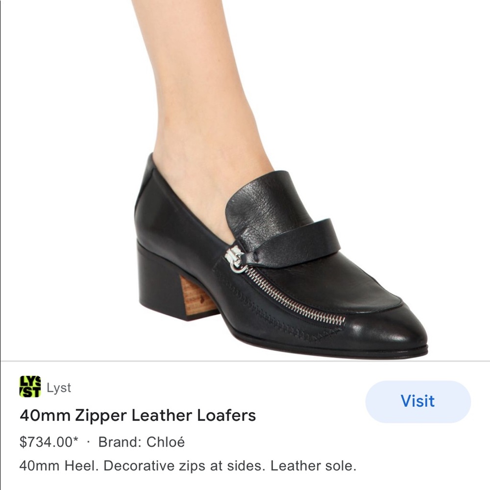 Chloe zipper loafers